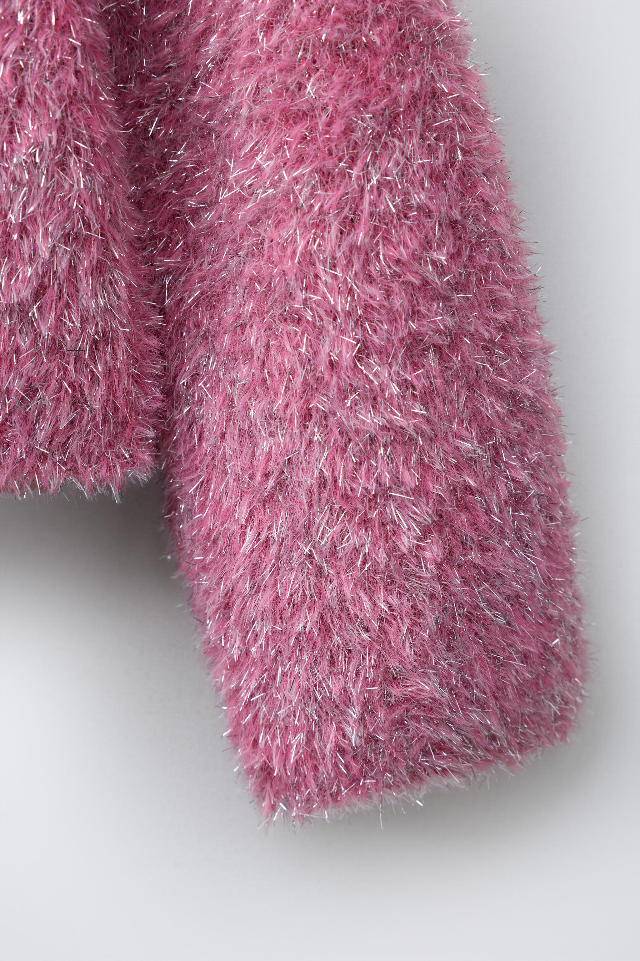 SPARKLY FAUX FUR KNIT JUMPER